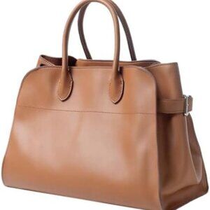 Amazon (Yafirgeer) Tan Vegan Leather Large Top Handle Tote Handbag